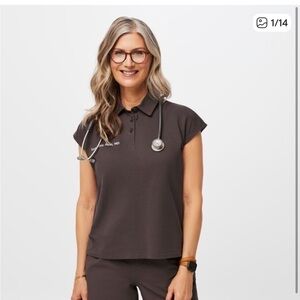 Figs Black Button Down Shirt